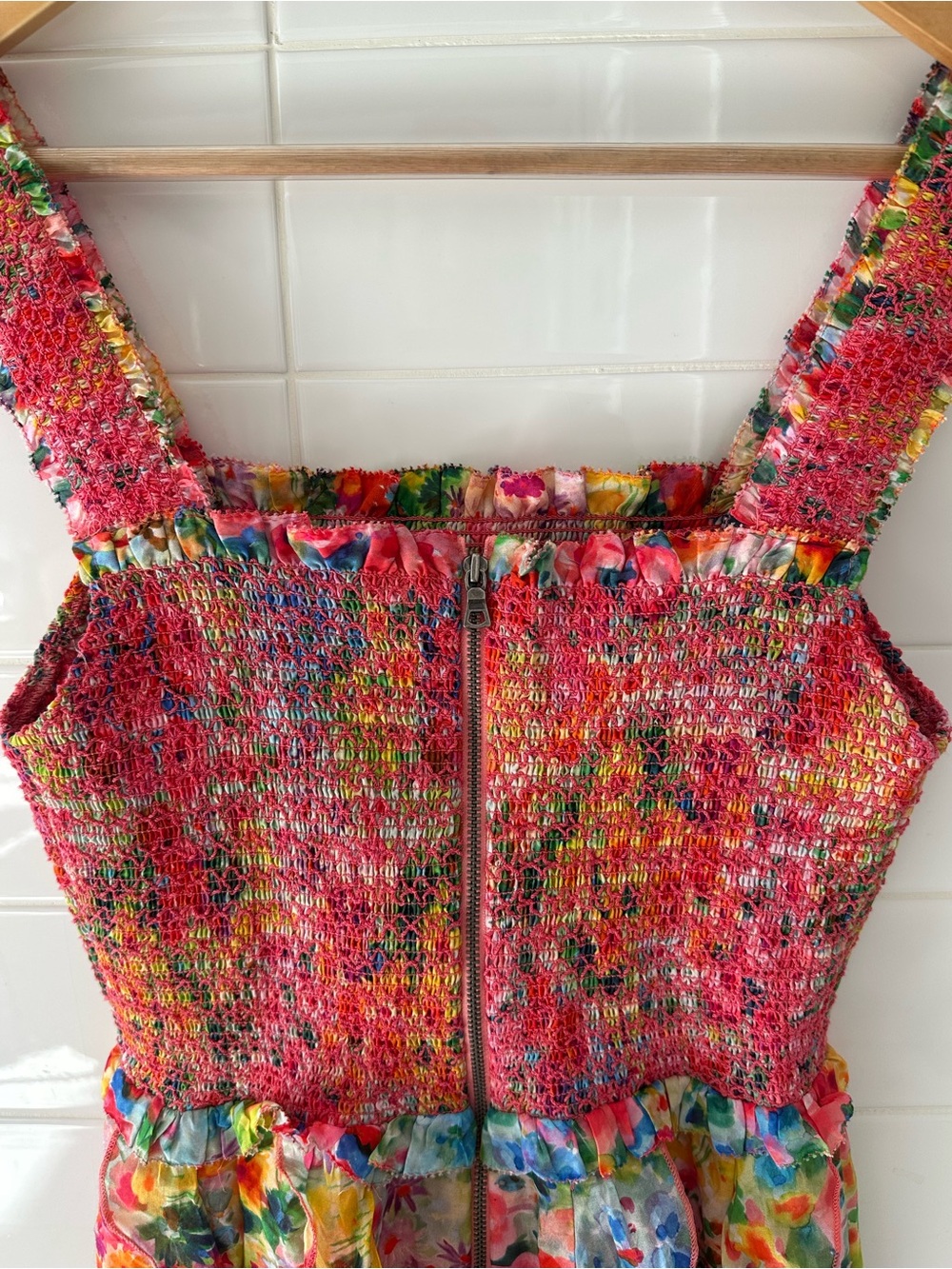 Alice & Olivia Floral Smocked Pink Fairy Dress - Picture 6 of 8